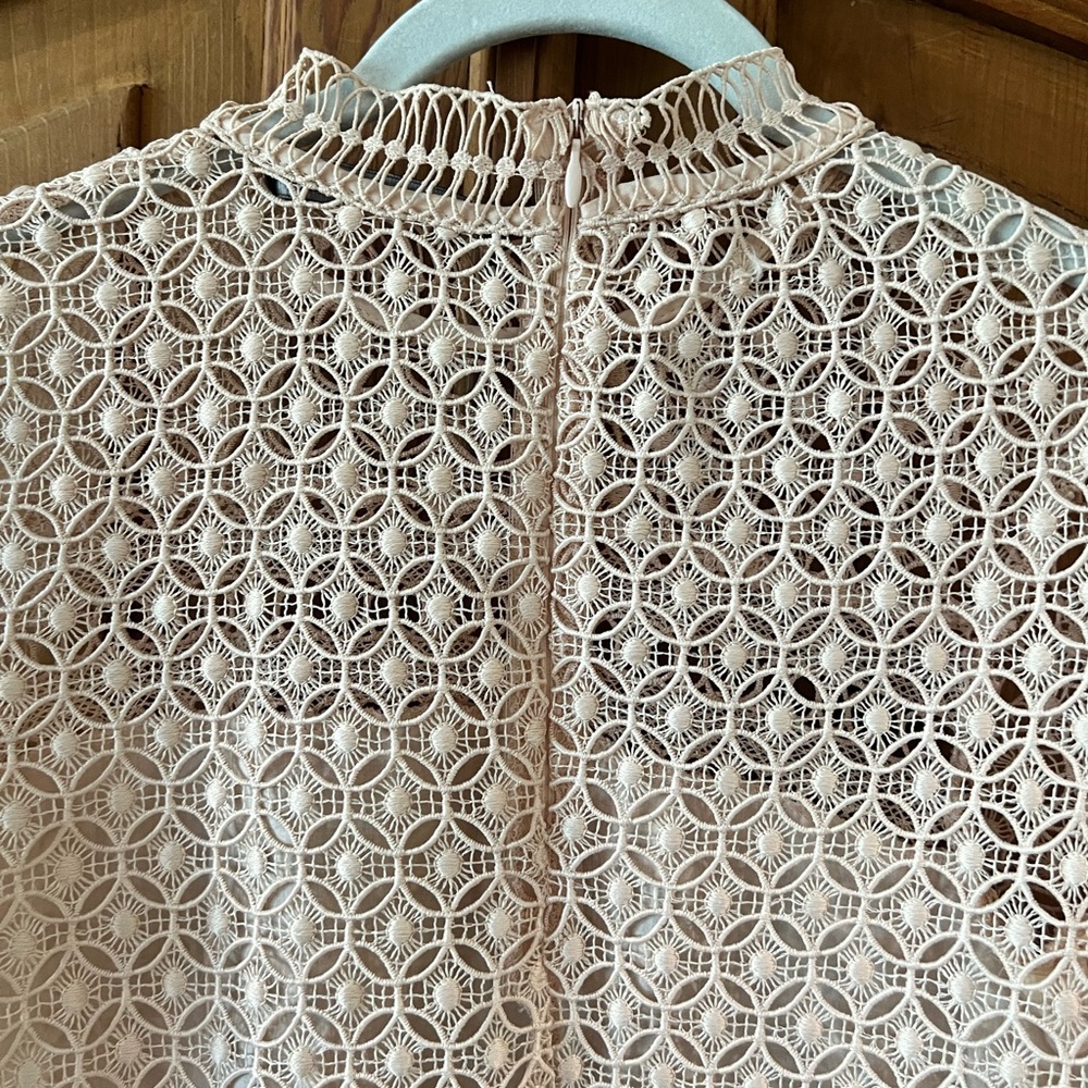 Zara- Crochet Blush Blouse.   Size XS - Picture 6 of 11
